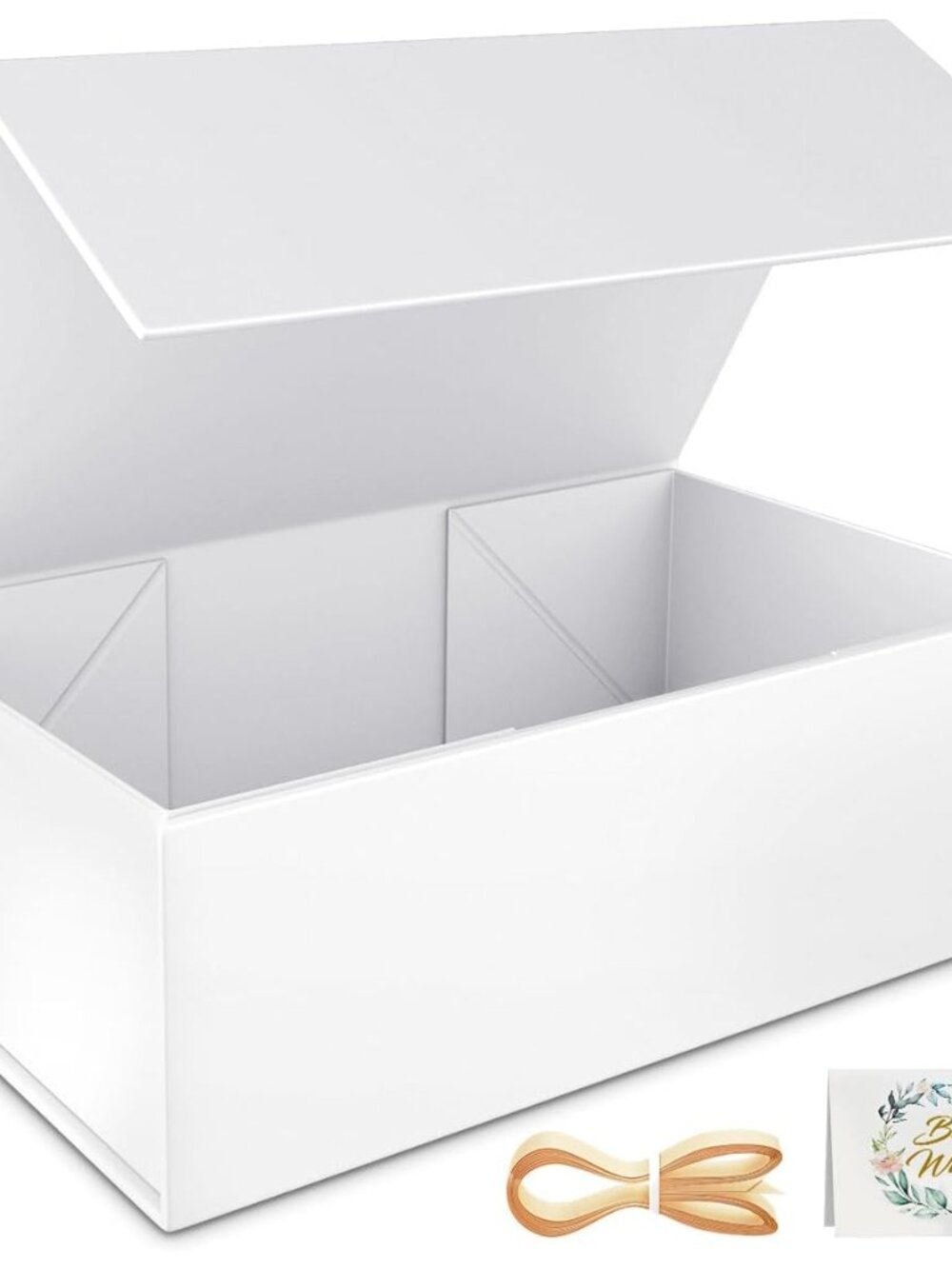 White Gift Box, 12x6x4'' Gift Boxes with Lids for Presents